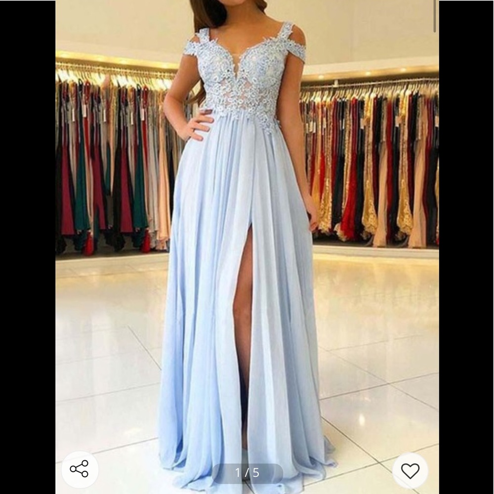 Baby blue long Gown